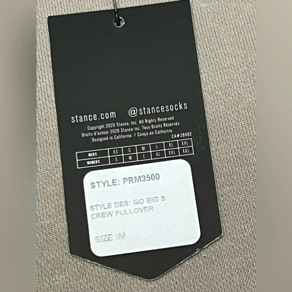 Stance MFG EST. 2009 Crewneck Sweater NWOT - Picture 5 of 7